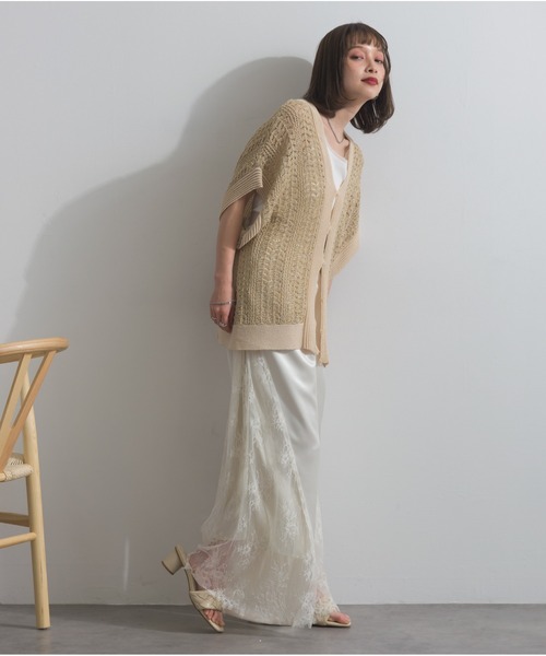 OandI(オーアンドアイ)の「サテンxレースタックパンツ(その他パンツ・レディース・ブラック/ホワイト・M)」の12枚目の写真