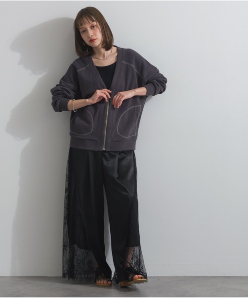 OandI(オーアンドアイ)の「サテンxレースタックパンツ(その他パンツ・レディース・ブラック/ホワイト・M)」の17枚目の写真