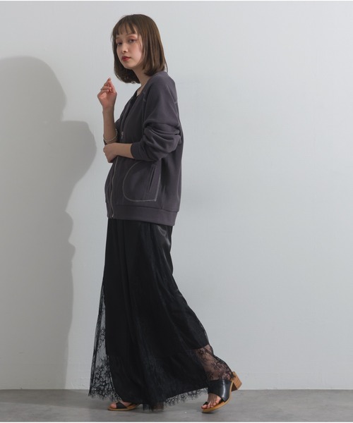 OandI(オーアンドアイ)の「サテンxレースタックパンツ(その他パンツ・レディース・ブラック/ホワイト・M)」の18枚目の写真