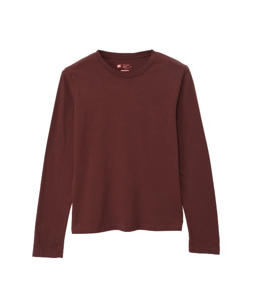 HANES(ヘインズ)の「Hanes/ヘインズ 2P Hanes Japan Fit for HER クルーネックロングスリーブT(Tシャツ/カットソー・レディース・ブラウン系その他/その他5・M/L)」の6枚目の写真