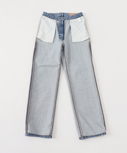 Spick & Span(スピックアンドスパン)の「《別注》SOMETHING for SS ELSA STRAIGHT(デニムパンツ・レディース・ネイビー/サックスブルー・LARGE/MEDIUM/SMALL/X-SMALL)」の14枚目の写真