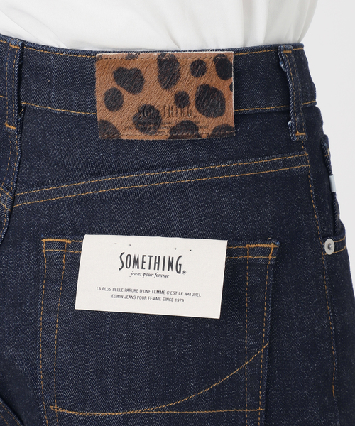 Spick & Span(スピックアンドスパン)の「《別注》SOMETHING for SS ELSA STRAIGHT(デニムパンツ・レディース・ネイビー/サックスブルー・LARGE/MEDIUM/SMALL/X-SMALL)」の5枚目の写真