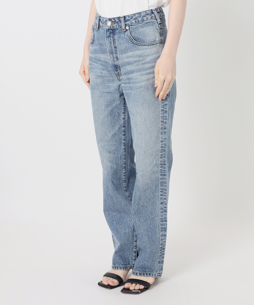 Spick & Span(スピックアンドスパン)の「《別注》SOMETHING for SS ELSA STRAIGHT(デニムパンツ・レディース・ネイビー/サックスブルー・LARGE/MEDIUM/SMALL/X-SMALL)」の3枚目の写真