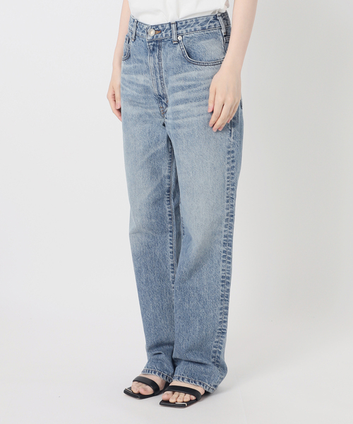 Spick & Span(スピックアンドスパン)の「《別注》SOMETHING for SS ELSA STRAIGHT(デニムパンツ・レディース・ネイビー/サックスブルー・LARGE/MEDIUM/SMALL/X-SMALL)」の4枚目の写真