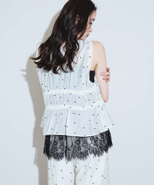 LAKOLE（ラコレ）の「＜接触冷感＞ドット刺繍ビスチェ / 848938（その他トップス・レディース・ブルー/ブラック/アイボリー・FREE）」の16枚目の写真