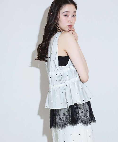 LAKOLE（ラコレ）の「＜接触冷感＞ドット刺繍ビスチェ / 848938（その他トップス・レディース・ブルー/ブラック/アイボリー・FREE）」の17枚目の写真