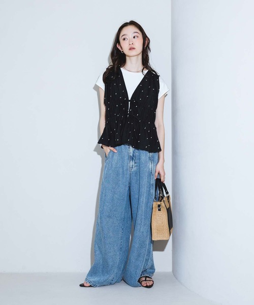 LAKOLE(ラコレ)の「<接触冷感>ドット刺繍ビスチェ / 848938(その他トップス・レディース・ブルー/ブラック/アイボリー・FREE)」の11枚目の写真