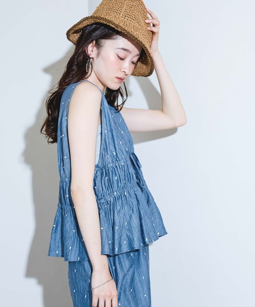 LAKOLE(ラコレ)の「<接触冷感>ドット刺繍ビスチェ / 848938(その他トップス・レディース・ブルー/ブラック/アイボリー・FREE)」の13枚目の写真