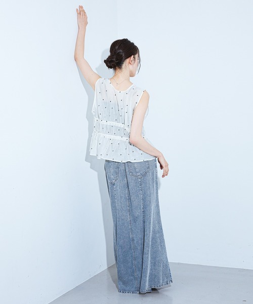 LAKOLE(ラコレ)の「<接触冷感>ドット刺繍ビスチェ / 848938(その他トップス・レディース・ブルー/ブラック/アイボリー・FREE)」の10枚目の写真