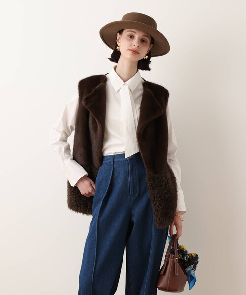 allureville(アルアバイル)の「コットンブロードボウタイシャツ(シャツ/ブラウス・レディース・サックスブルー/ライトイエロー/ホワイト・2)」の4枚目の写真