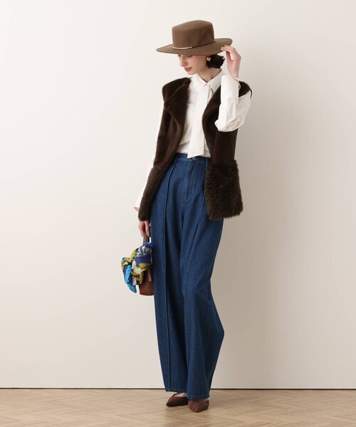 allureville(アルアバイル)の「コットンブロードボウタイシャツ(シャツ/ブラウス・レディース・サックスブルー/ライトイエロー/ホワイト・2)」の5枚目の写真