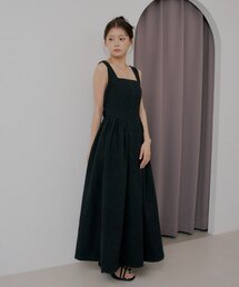 【SALON  by Chico】フリンジデニムタンクワンピース