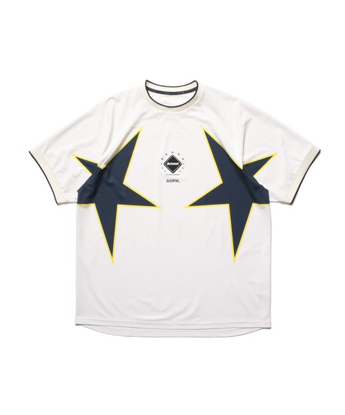 F.C.Real Bristol(エフシーレアルブリストル)の「STAR S/S GAME SHIRT(Tシャツ/カットソー・メンズ・オフホワイト/ピンク/ブラック・MEDIUM/LARGE/SMALL/X-LARGE)」の2枚目の写真