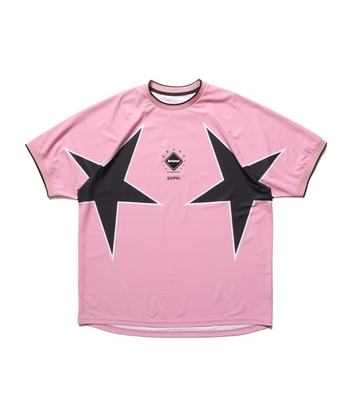 F.C.Real Bristol(エフシーレアルブリストル)の「STAR S/S GAME SHIRT(Tシャツ/カットソー・メンズ・オフホワイト/ピンク/ブラック・MEDIUM/LARGE/SMALL/X-LARGE)」の3枚目の写真