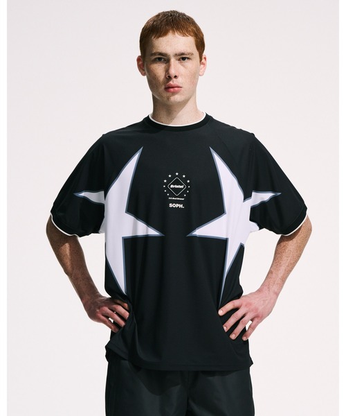 F.C.Real Bristol(エフシーレアルブリストル)の「STAR S/S GAME SHIRT(Tシャツ/カットソー・メンズ・オフホワイト/ピンク/ブラック・MEDIUM/LARGE/SMALL/X-LARGE)」の4枚目の写真