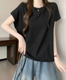 フレンチスリーブTシャツ 無地 半袖 ゆったり シンプル