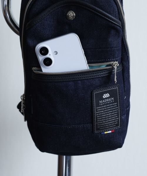 MADDEN EQUIPMENT(メデン イクイップメント)の「MADDEN EQUIPMENT デニム MAJESTY ボディバッグ(ボディバッグ/ウエストポーチ・メンズ・ブラック/ネイビー・フリー)」の14枚目の写真