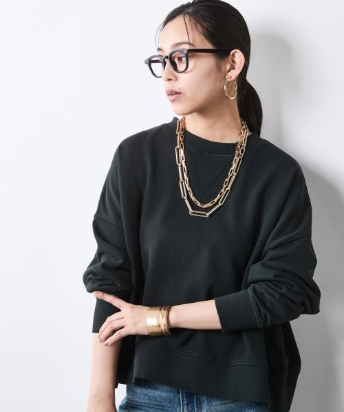 CHIC STYLE(シックスタイル)の「ワイドシルエットクルーネックスウェット<大きいサイズ有>シックスタイル(スウェット・レディース・ライトピンク/スミクロ/アイボリー・M/5L/4L/3L/LL/L)」の3枚目の写真