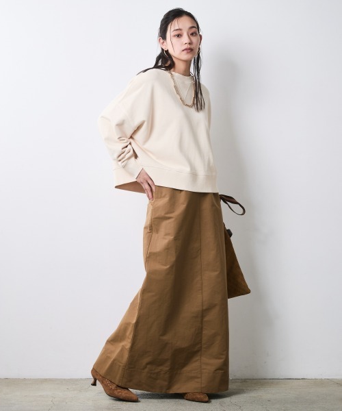 CHIC STYLE(シックスタイル)の「ワイドシルエットクルーネックスウェット<大きいサイズ有>シックスタイル(スウェット・レディース・ライトピンク/スミクロ/アイボリー・M/5L/4L/3L/LL/L)」の14枚目の写真