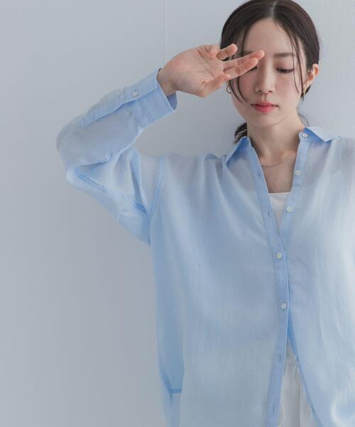 URBAN RESEARCH DOORS(アーバンリサーチドアーズ)の「ラミー混ルーズシャツ(シャツ/ブラウス・レディース・ライトブルー/チャコールグレー/イエロー/オフホワイト・FREE)」の19枚目の写真