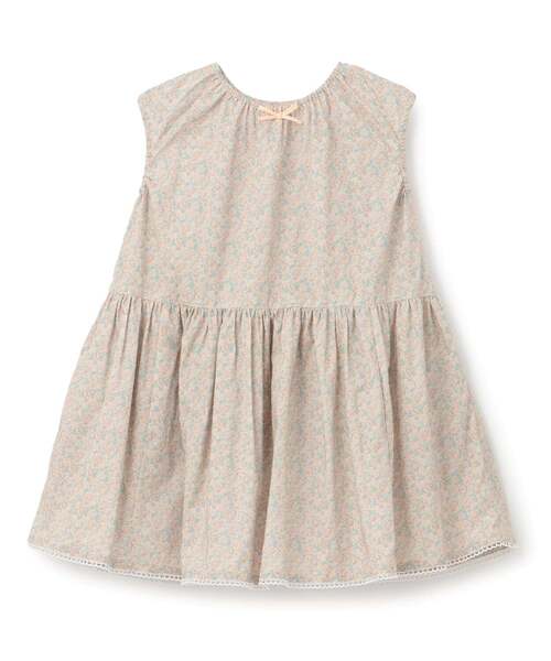 Lycee mine(リセマイン)の「【どちらが前でもOK】花柄ティアードワンピース【子供服】【キッズ】【女の子】(シャツワンピース・キッズ・ライトオレンジ系/クリーム/ピンク・110cm/100cm/90cm/140cm/130cm/120cm)」の20枚目の写真