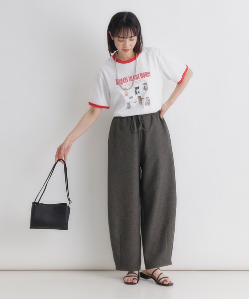 HONEYSUCKLE ROSE(ハニーサックルローズ)の「HONEYSUCKLE ROSE(ハニーサックルローズ)アニマルリンガーTシャツ(Tシャツ/カットソー・レディース・グリーン系その他2/チャコール/レッド系2・05/04)」の18枚目の写真