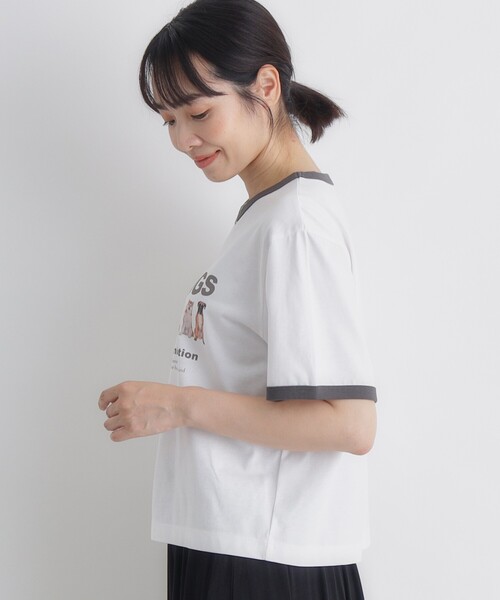 HONEYSUCKLE ROSE(ハニーサックルローズ)の「HONEYSUCKLE ROSE(ハニーサックルローズ)アニマルリンガーTシャツ(Tシャツ/カットソー・レディース・グリーン系その他2/チャコール/レッド系2・05/04)」の20枚目の写真
