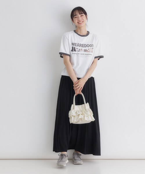 HONEYSUCKLE ROSE(ハニーサックルローズ)の「HONEYSUCKLE ROSE(ハニーサックルローズ)アニマルリンガーTシャツ(Tシャツ/カットソー・レディース・グリーン系その他2/チャコール/レッド系2・05/04)」の22枚目の写真