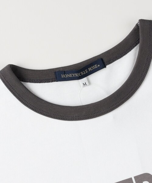HONEYSUCKLE ROSE(ハニーサックルローズ)の「HONEYSUCKLE ROSE(ハニーサックルローズ)アニマルリンガーTシャツ(Tシャツ/カットソー・レディース・グリーン系その他2/チャコール/レッド系2・05/04)」の6枚目の写真