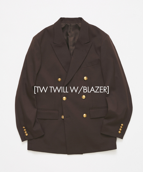 JOURNAL STANDARD(ジャーナルスタンダード)の「TWツイル ダブル ブレザー(テーラードジャケット・メンズ・ネイビー/ブラウン・MEDIUM/LARGE)」の1枚目の写真