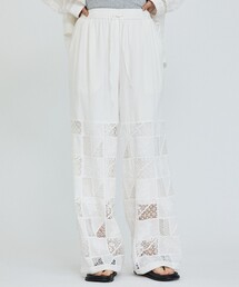 abahouse mavie | 【セットアップ対応】刺繍レースワイドパンツ(その他パンツ)