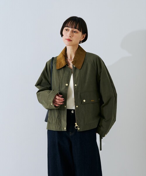 Barbour(バブアー)の「【Barbour/バブアー】 シャワープルーフショート丈ジャケット / ブルゾン / MEDLAND SHOWERPROOFJK(ブルゾン・レディース・アイボリー/カーキ・フリー)」の3枚目の写真