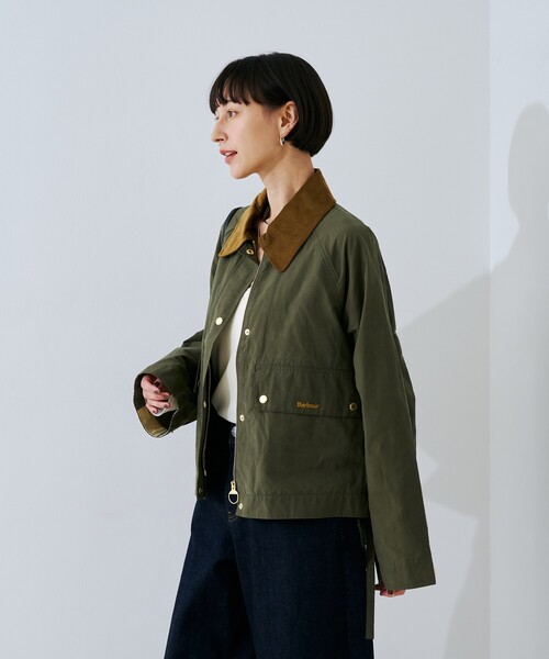 Barbour(バブアー)の「【Barbour/バブアー】 シャワープルーフショート丈ジャケット / ブルゾン / MEDLAND SHOWERPROOFJK(ブルゾン・レディース・アイボリー/カーキ・フリー)」の6枚目の写真