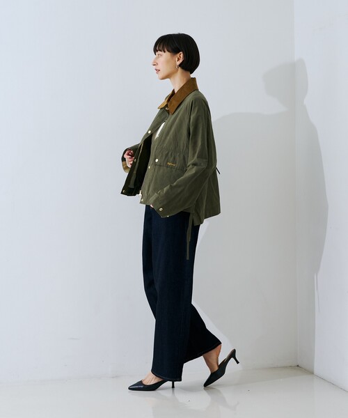 Barbour(バブアー)の「【Barbour/バブアー】 シャワープルーフショート丈ジャケット / ブルゾン / MEDLAND SHOWERPROOFJK(ブルゾン・レディース・アイボリー/カーキ・フリー)」の22枚目の写真