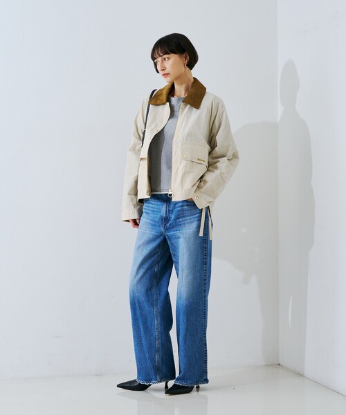 Barbour(バブアー)の「【Barbour/バブアー】 シャワープルーフショート丈ジャケット / ブルゾン / MEDLAND SHOWERPROOFJK(ブルゾン・レディース・アイボリー/カーキ・フリー)」の15枚目の写真