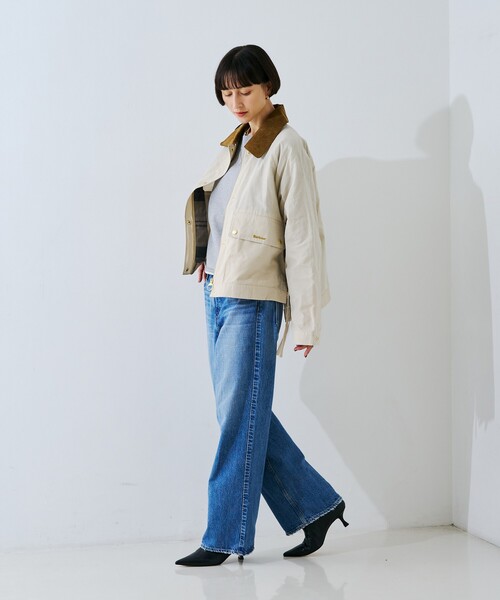 Barbour(バブアー)の「【Barbour/バブアー】 シャワープルーフショート丈ジャケット / ブルゾン / MEDLAND SHOWERPROOFJK(ブルゾン・レディース・アイボリー/カーキ・フリー)」の16枚目の写真