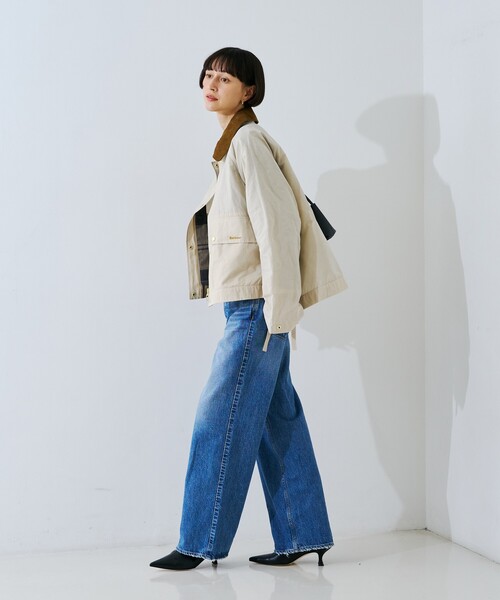 Barbour(バブアー)の「【Barbour/バブアー】 シャワープルーフショート丈ジャケット / ブルゾン / MEDLAND SHOWERPROOFJK(ブルゾン・レディース・アイボリー/カーキ・フリー)」の17枚目の写真