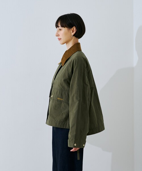 Barbour(バブアー)の「【Barbour/バブアー】 シャワープルーフショート丈ジャケット / ブルゾン / MEDLAND SHOWERPROOFJK(ブルゾン・レディース・アイボリー/カーキ・フリー)」の20枚目の写真