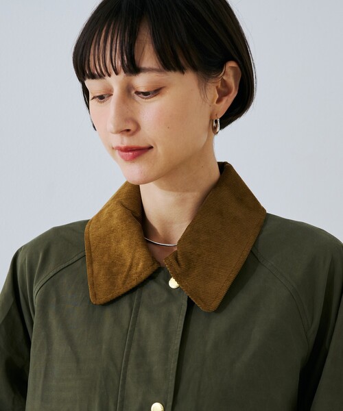 Barbour(バブアー)の「【Barbour/バブアー】 シャワープルーフショート丈ジャケット / ブルゾン / MEDLAND SHOWERPROOFJK(ブルゾン・レディース・アイボリー/カーキ・フリー)」の10枚目の写真