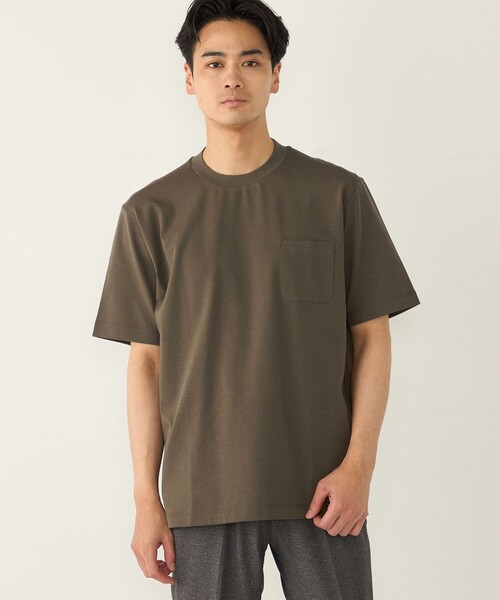 SHIPS Colors（シップス カラーズ）の「SHIPS Colors:〈吸水速乾・遮熱・UVカット〉AVANT(R) 3D ビズ Tシャツ◇（Tシャツ/カットソー・メンズ・グリーン/ネイビー/オフホワイト/ベージュ系・X-LARGE/LARGE/MEDIUM/SMALL）」の3枚目の写真