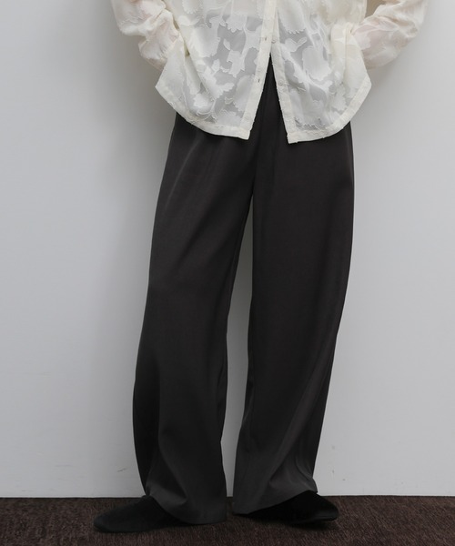 select MOCA Et(セレクトモカエト)の「【Et】Twill Easy Straight Pants(その他パンツ・レディース・チャコールグレー/ブラウン・LARGE/MEDIUM)」の2枚目の写真