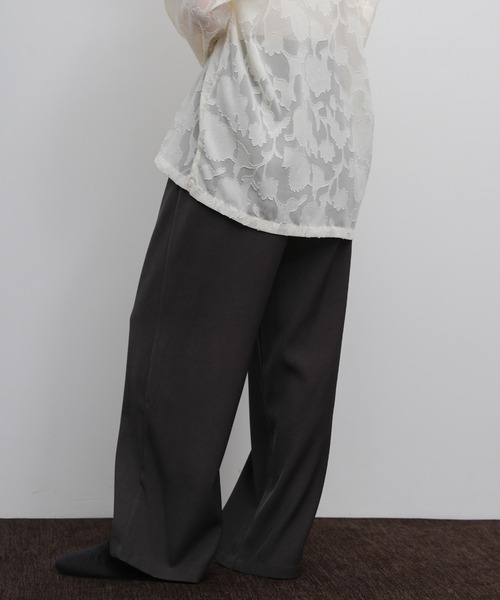 select MOCA Et(セレクトモカエト)の「【Et】Twill Easy Straight Pants(その他パンツ・レディース・チャコールグレー/ブラウン・LARGE/MEDIUM)」の6枚目の写真