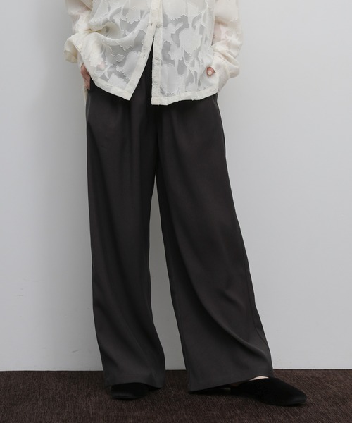 select MOCA Et(セレクトモカエト)の「【Et】Twill Easy Straight Pants(その他パンツ・レディース・チャコールグレー/ブラウン・LARGE/MEDIUM)」の5枚目の写真