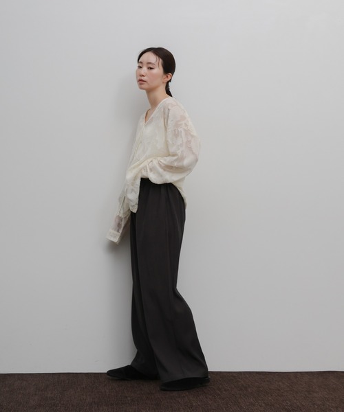 select MOCA Et(セレクトモカエト)の「【Et】Twill Easy Straight Pants(その他パンツ・レディース・チャコールグレー/ブラウン・LARGE/MEDIUM)」の3枚目の写真