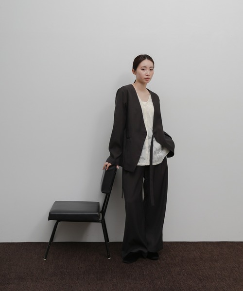 select MOCA Et(セレクトモカエト)の「【Et】Twill Easy Straight Pants(その他パンツ・レディース・チャコールグレー/ブラウン・LARGE/MEDIUM)」の11枚目の写真
