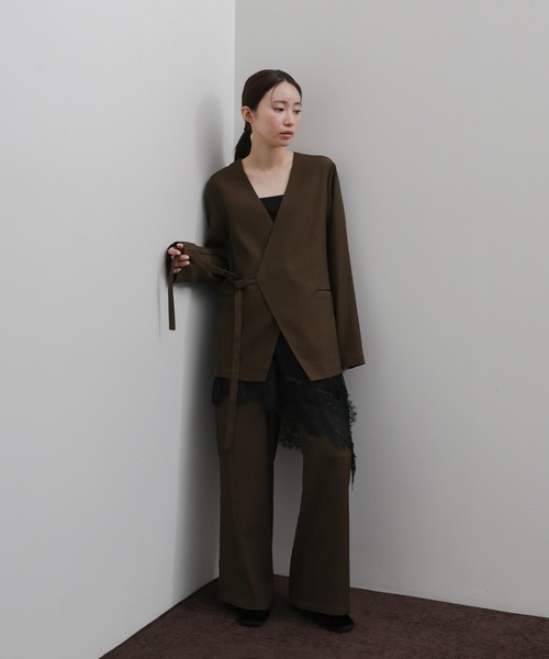 select MOCA Et(セレクトモカエト)の「【Et】Twill Easy Straight Pants(その他パンツ・レディース・チャコールグレー/ブラウン・LARGE/MEDIUM)」の4枚目の写真
