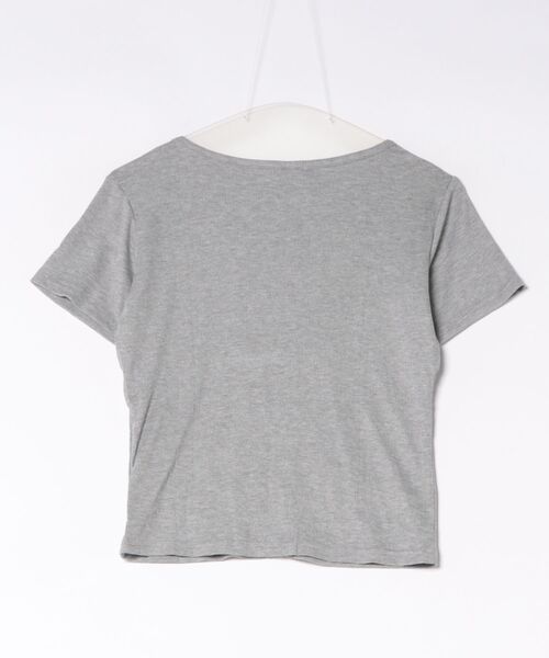 Nia(ニア)の「Nia(ニア)/レースレイヤードリボントップス(Tシャツ/カットソー・レディース・ブルー/グレー・MEDIUM/SMALL)」の3枚目の写真