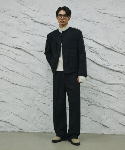 SIGNATURE（シグネチャ）の「ウールライクノータックワイドフィットスラックス[ブラック]（スラックス・レディース・その他・SMALL/X-LARGE）」の3枚目の写真