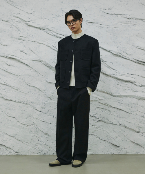 SIGNATURE（シグネチャ）の「ウールライクノータックワイドフィットスラックス[ブラック]（スラックス・レディース・その他・SMALL/X-LARGE）」の4枚目の写真