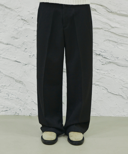 SIGNATURE（シグネチャ）の「ウールライクノータックワイドフィットスラックス[ブラック]（スラックス・レディース・その他・SMALL/X-LARGE）」の5枚目の写真
